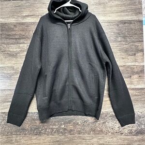 Premium Xpression Black Full Zip Mens Sweater Hoodie